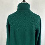 Tommy Hilfiger Green Turtleneck Sweater Cable Knit Long Sleeve Women Medium Photo 4