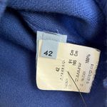 Malo Blue Cashmere Shawl Collar Plunge V Photo 4