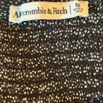 Abercrombie & Fitch Black and White Polka Dot Blouse with elastic waist size M Photo 2