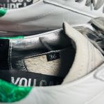 P448 John White Leather Suede Green Croc Sneaker Women EU36 US 6-6.5 Photo 9