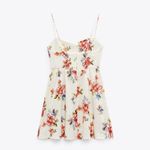 ZARA NEW  PRINTED CORSET STYLE‎ DRESS LINEN SPAGHETTI STRAPS WOMENS SIZE M Photo 5