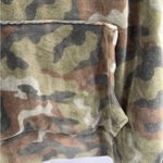 American Eagle Velour Hoodie Sweatshirt Women Large Camo Long Dolman Sleeve Photo 1