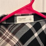 Maurice's Relaxed Flannel Plaid Duster Tunic Top Holiday Soft Cozy Comfy Large Photo 2