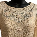 Sue Wong Nocturne Lace Cream Cocktail Dress Floral Pattern Lace Mini Sz 0 Photo 0