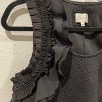 Anthropologie DELETTA Black Ruffle Sleeveless Blouse Photo 2