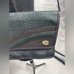 Crossbody black canvas‎ bag with mirror Photo 2