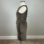 Vince Camuto  Sparkly Ruffled Holiday Sheath Cocktail Dress Metallic Gold Size 16 Photo 4