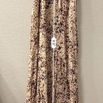 Gibson Latimer  Women's Animal Print Tasseled Maxi Sundress Tan‎ Brown Photo 4