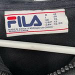 FILA  velour 1/4 zip black pullover hoodie XL casual active cropped sporty Y2K Photo 5