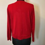 JM Collection 16. Red Petite Button-Front Appliqué Cardigan Size XLP Photo 6