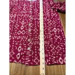 Blair VTG NWOT  Tribal Print Button Down Blouse 3/4 Sleeves Burgundy Size Small. Photo 7