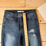 KanCan USA Kancan EUC Women's Dark Wash Eliza Distressed High Rise Ankle Skinny Jeans 3/25 Photo 6