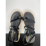 Chase And Chloe Strappy Sandals Black Faux Leather Size 8 Photo 1