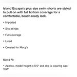 Island Escape Women’s Plus Sized Swim Shorts Photo 9