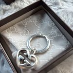 Gucci  Silver Interlocking Heart Keyring Photo 5