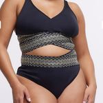 River Island Plus NWOT Bikini Bottom Black With Gold Embroidered Detail Size 22 Photo 12