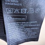 H&M  Womens Size 8 Black Ruffle Trim Cable Knit Pullover Mock Neck Sweater Career Photo 4