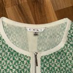 CAbi  women’s green tween jacket zip up, crop size 4,‎ spring, work, casual Photo 4