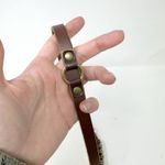 American Eagle Thin .5" Leather Harness Belt Brown Size L Photo 4