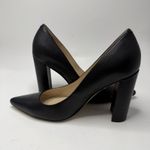 Marc Fisher Abilene Leather Pumps Size 8 M Black Pointed Toe Block Heel Classic Photo 4