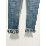 Free People Frayed Hem Distressed Mid Rise Skinny Jeans Blue Stonewash Size 24 Photo 6