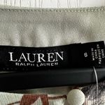 NWT Lauren Ralph Green Floral Crinkled Georgette A Line Dress Sz 6 No Belt Photo 4