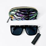 Quay Australia x Lizzo Jaded Black Shield Sunglasses With Stars Photo 0