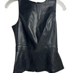 Bar III Women's Sleeveless Peplum Top Black Size S Casual Faux leather Blouse Photo 0