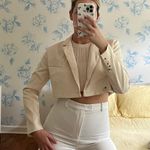 Peppermayo Cropped Blazer Cream Photo 2