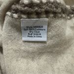 Johnny Was  Whipstitch Pullover Cashmere Sweater‎ in Oatmeal size Small Photo 4