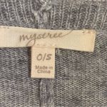 Mystree  Light Grey Fringe Trim Open Poncho Photo 1