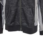 Calvin Klein Jeans Large Black Gray Hoodie Full Zip Kangaroo Pocket Jacket Photo 4