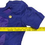 Geary Roark Kamisato Linen Dress Open Back Gold Button Detail Size 14* Blue Photo 10