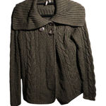 Caslon Y2K  Olive Green Chunky Knit Sweater Forest Fairy Boho Earthy Cotton Bld S Photo 0