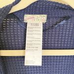 Free People NWOT  Caravan waffle knit cardigan kimono OS blue belted oversized Photo 4
