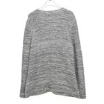 J. McLaughlin  Gray Tweed Fringe Herringbone Jacket Cardigan with Pockets XL Photo 2