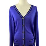 Howard Wolf Escape Purple Long Cardigan Sweater Dress L With Button Front & Pock Size L Photo 3