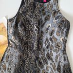 Vince Camuto Metallic Cheetah Asymmetrical Layered Hem Jacquard Sheath Dress 2 Photo 2