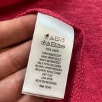 H by Halston Halston Pink Crossover Back Linen Short Sleeve T-Shirt Photo 5