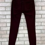 J Brand Zoey Triple Zip Skinny Jeans in Lava Burgundy Size 25 Photo 5