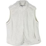 Southern Tide Peggy Sherpa Fleece Vest in White Alyssum Full Zip Size XL EUC Photo 1