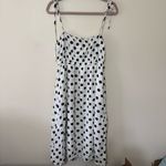 Line and Dot  White/Black Dot Sunday Polka Dot Midi Dress Photo 1