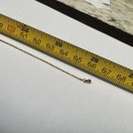 Love Charm Gold Tone Chain Necklace With stamped  And Blue Crystal Heart 36 Inch Photo 7