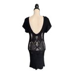 Baby Phat  Y2K Black Knit Draped Distressed Dress Size L Photo 8