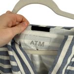 ATM Anthony Thomas Melillo Blue Striped Mini Tunic Dress FLAW Womens Small? Photo 4