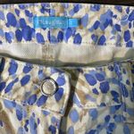 J. McLaughlin  Lexi Jean Women's Watercolor Blue Tan White Print Stretch  Sz‎ 2 Photo 5