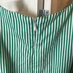 BB Dakota Green and White Striped V Neck Dress With Belt Photo 5