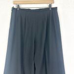 Max Mara  Wide Leg Trouser Pants Size 10 Black Triacetate Quiet Luxury Career Photo 3