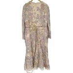 Mac Duggal Embellished High Neck Long Sleeve Dress in Nude size 16 NWT 3D Flower Photo 6