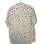 Columbia Vintage White Fish Lure Design Short Sleeve Button Down Shirt Size M Photo 1
